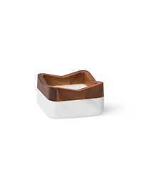 Nambe Chevron Wine Coaster in Acacia Wood and Marble