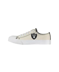 Women's Foco Cream Las Vegas Raiders Low Top Canvas Shoes