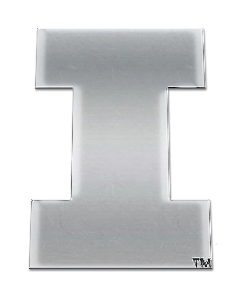 Wincraft Illinois Fighting Illini Free-Form Chrome Auto Emblem Decal
