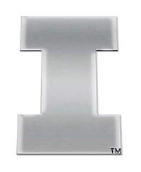 Wincraft Illinois Fighting Illini Free-Form Chrome Auto Emblem Decal