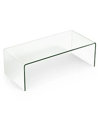 Tempered Glass Coffee Table Accent Cocktail Side Table Living Room Furniture