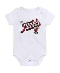 Infant Boys and Girls Fanatics White Miami Heat 2023 Eastern Conference Champions Locker Room Bodysuit