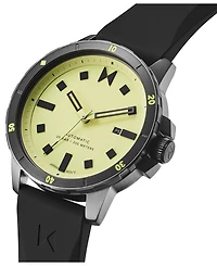 Mvmt Men's Minimal Sport Automatic Black Silicone Strap Watch 45mm