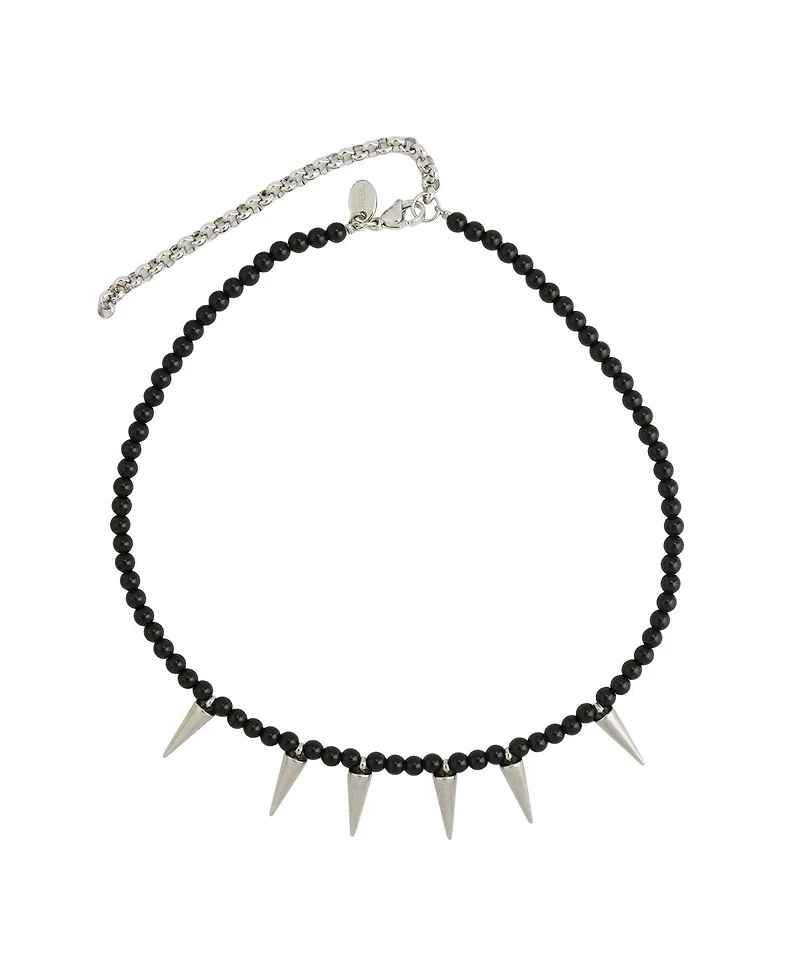 Beaded Spike Necklace / Black