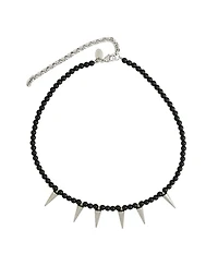Beaded Spike Necklace / Black