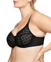 Glamorise Plus Full Figure Wonderwire Lace Comfort Bra 9855