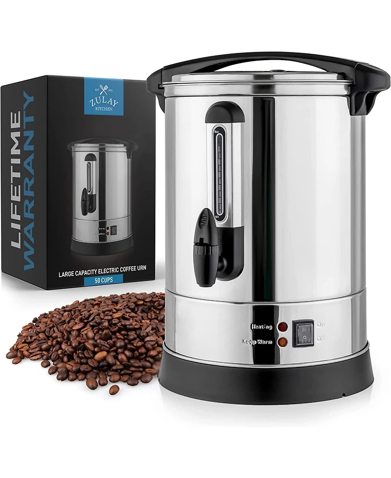 Premium Stainless Steel LargeCommercial Coffee Urn (50 Cup)