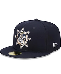 Men's New Era Navy Lake County Captains Marvel x Minor League 59FIFTY Fitted Hat