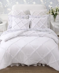Laura Ashley Norah Solid Microfiber 2 Piece Comforter Set