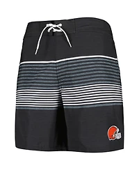 Men's G-iii Sports by Carl Banks Black Cleveland Browns Coastline Volley Swim Shorts