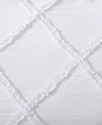 Laura Ashley Norah Solid Microfiber 3 Piece Comforter Set