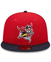 Men's New Era Red, Navy Portland Sea Dogs Marvel x Minor League 59FIFTY Fitted Hat