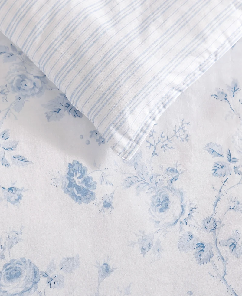 Laura Ashley Belinda Cotton Reversible 2 Piece Comforter Set, Twin