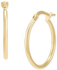 Italian Gold 2-Pc. Set Polished & Twist Style Small Hoop Earrings in 10k Gold