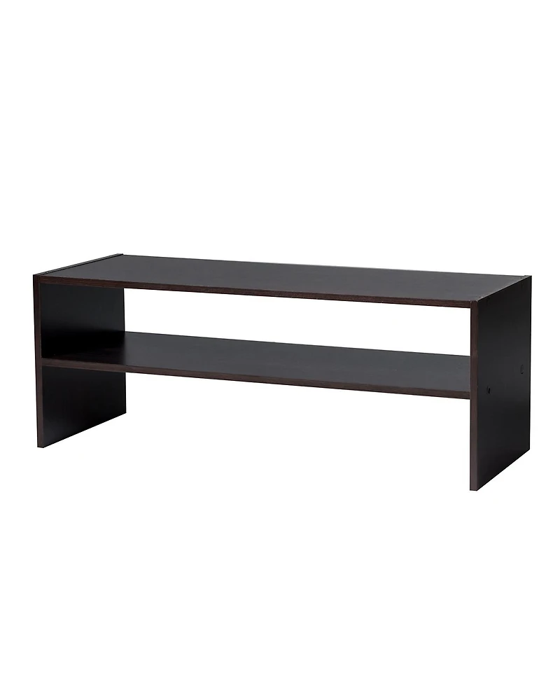 3 Pcs Stackable Shoe Rack 31-Inch Horizontal Organizer 2-tier StorageShelf
