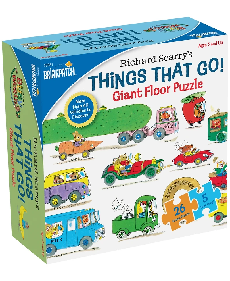 Briarpatch Richard Scarry's Things That Go Giant Floor Puzzle, 26 Pieces