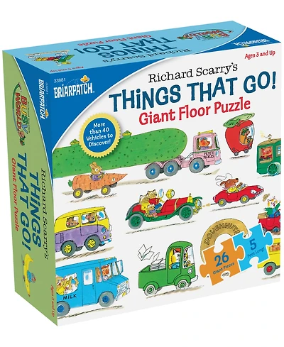Briarpatch Richard Scarry's Things That Go Giant Floor Puzzle, 26 Pieces