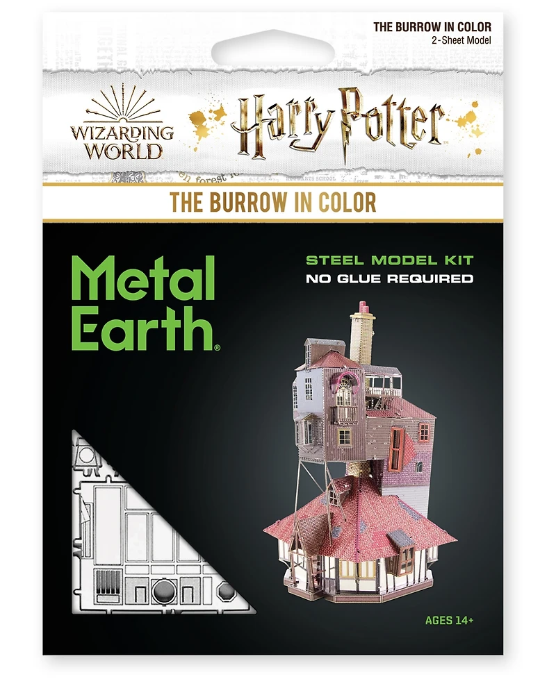 Fascinations Metal Earth 3D Metal Model Kit Harry Potter the Burrow in Color