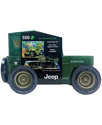 Eurographics Incorporated the Jeep Army Truck Collectible Shaped Tin Puzzle, 550 Pieces