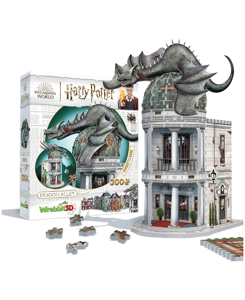 Wrebbit Harry Potter Diagon Alley Collection Gringotts Bank 3D Puzzle, 300 Pieces
