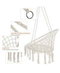 Streamdale Furniture Macrame Hammock Swing Chair (330 lbs)