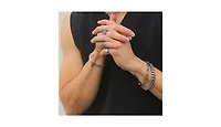 Row Paper Clip Chain Link Bracelet