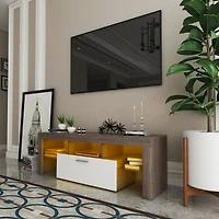 Streamdale Modern Brown Tv Cabinet with Fast 20-Minute Assembly