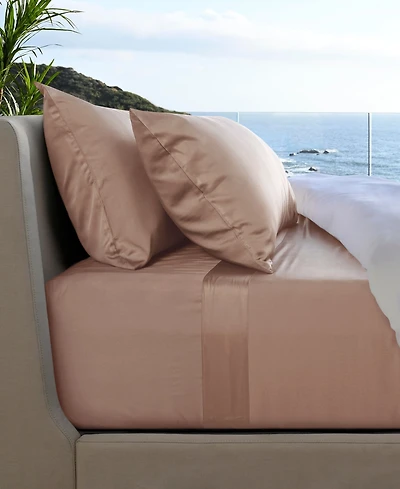 Cariloha Resort 4-Piece Sateen Sheet Set | Onyx Queen Viscose Material Thermal-Regulating, Extra Soft Cooling Sheets