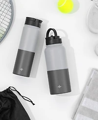 Water Bottle with Flip Lid, Sport Straw Lid, 32 oz