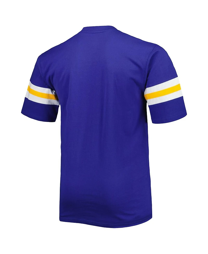Men's Royal Los Angeles Rams Big and Tall Arm Stripe T-shirt