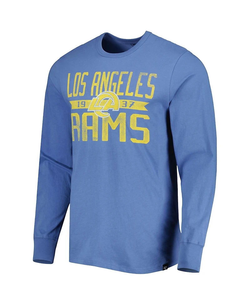 Men's '47 Brand Royal Los Angeles Rams Wide Out Franklin Long Sleeve T-shirt