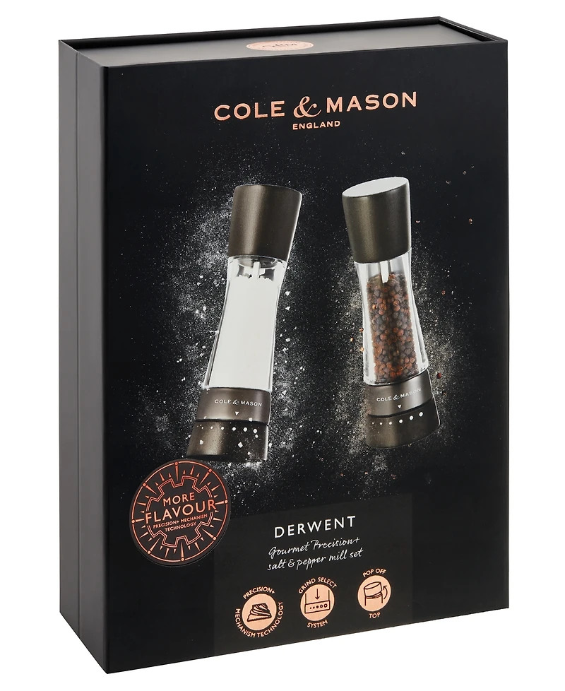 Cole & Mason 2 Piece Salt and Pepper Mill Derwent Wood Gift Set