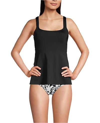 Lands' End Women's D-Cup Adjustable Scoop Neck Flutter Tankini Top