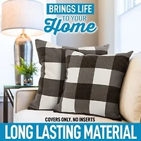 2 Pack Buffalo Plaid Throw Pillow Outdoor & Indoor Covers 16x16 inches