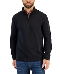 Club Room Men's Birdseye Quarter-Zip Pullover