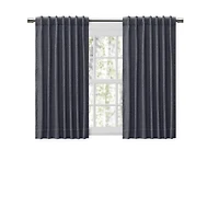 Ricardo Chevron 80C/20P Sustainable Unlined Rod Pocket w/Back Tabs Curtain Panel 48"W x 54"L
