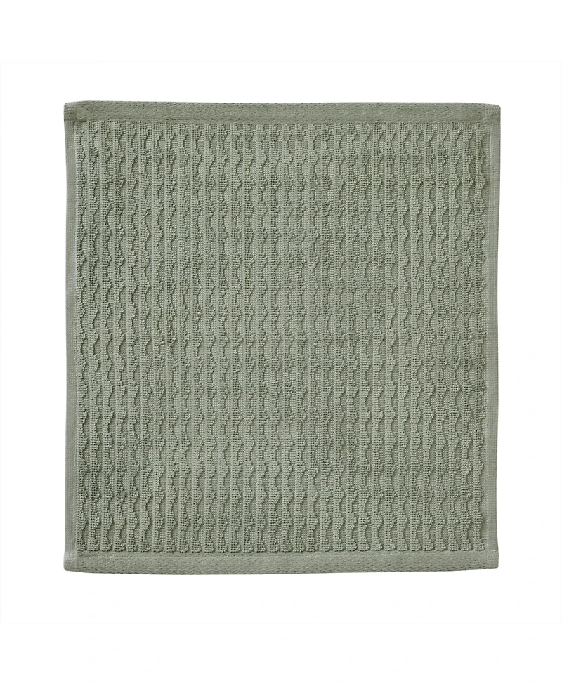 Skl Home Long Borough Turkish Cotton 4 Piece Washcloth Set, 12" x