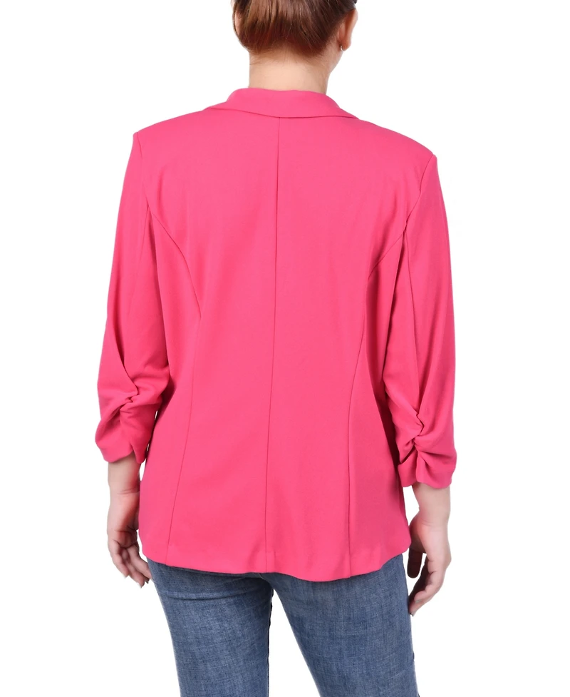 Ny Collection Women's 3/4 Sleeve Scuba Crepe Jacket