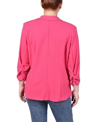 Ny Collection Women's 3/4 Sleeve Scuba Crepe Jacket