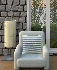 Vibhsa Linden Street 100% Cotton Ombre Textured Stripe Decorative Pillow, 20" x 20"