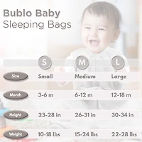 Bublo Baby Wearable Blanket, Cotton Sleep Sacks, 2 Pack Unisex Sleeping Bag Sack, 2-Way Zipper, 0.5 Tog Breathable