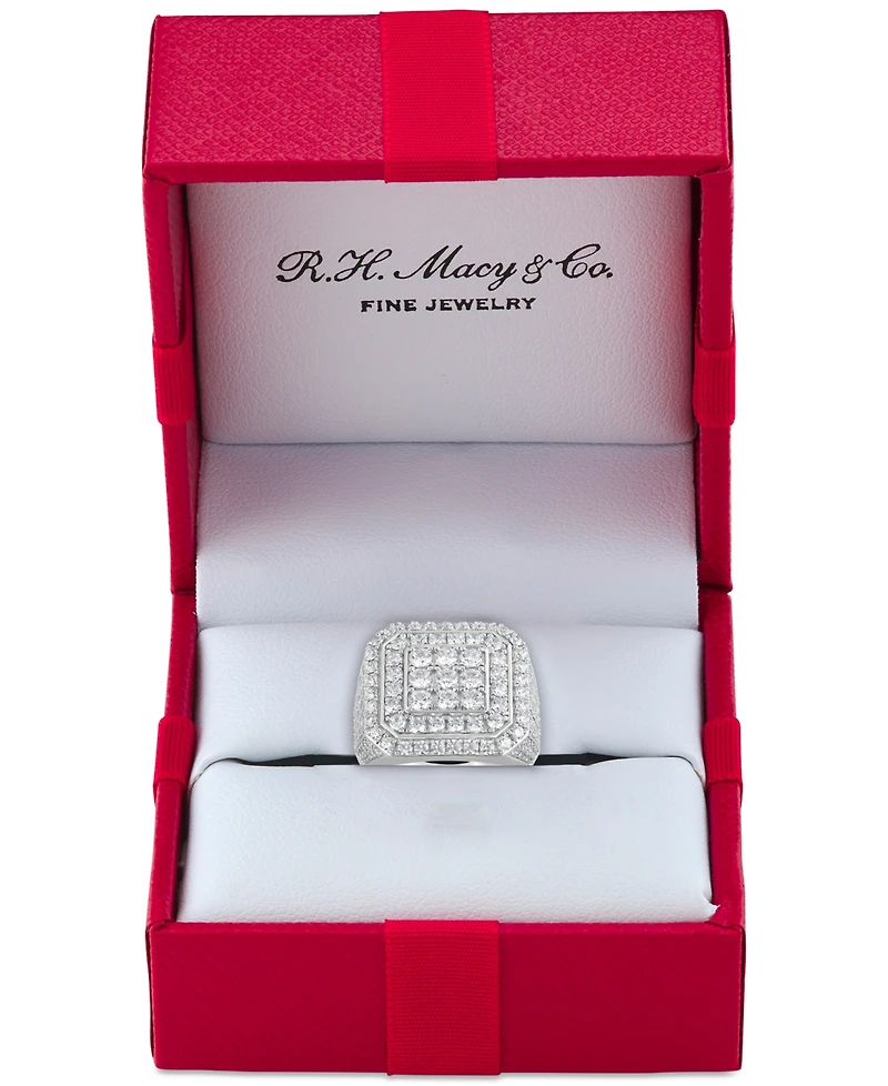 Men's Diamond Cluster Ring (5 ct. t.w.) 10k Yellow, White or Rose Gold