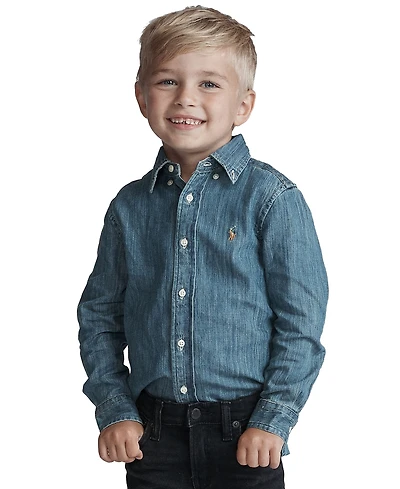 Polo Ralph Lauren Toddler and Little Boys Cotton Chambray Shirt