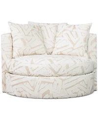 Korren Fabric Round Swivel Chair, Created for Macy's