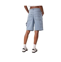 Edikted Women's Low Rise Bermuda Denim Carpenter Shorts