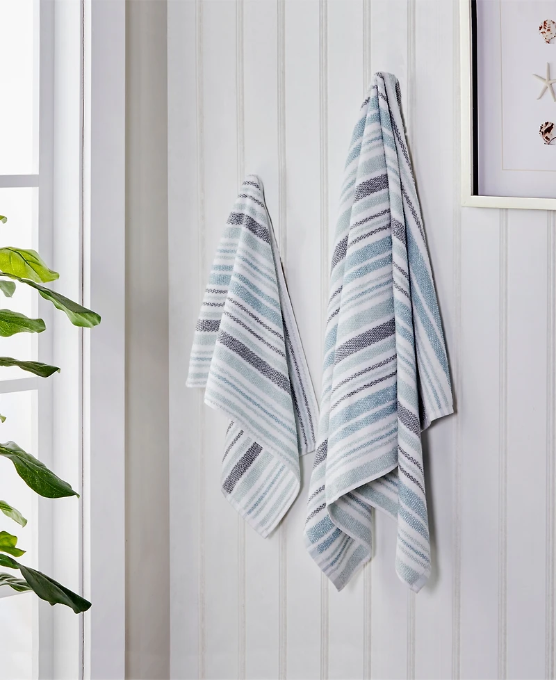 Skl Home Farmhouse Stripe Cotton Bath Towel, 54" x 28"