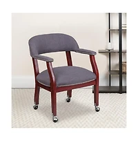 Emma+Oliver Conference Chair With Accent Nail Trim And Casters