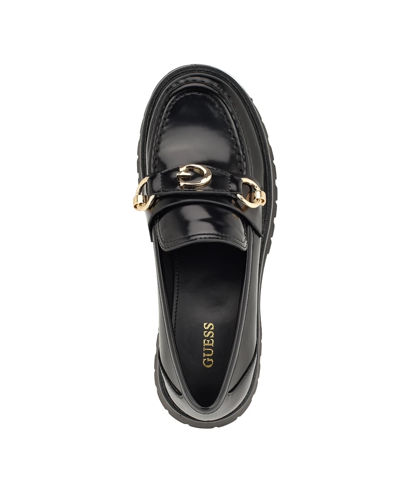 Guess Women's Almost Bit Slip-On Lug Loafer