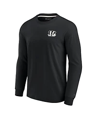 Men's and Women's Fanatics Signature Black Cincinnati Bengals Super Soft Long Sleeve T-shirt