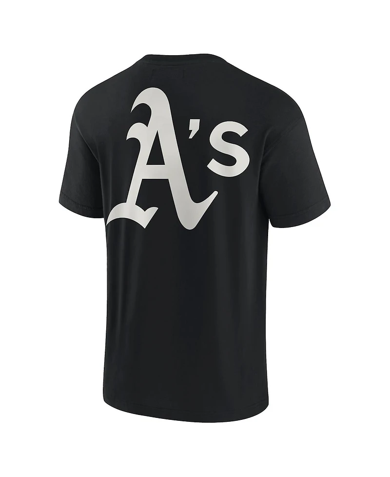 Men's and Women's Fanatics Signature Black Oakland Athletics Super Soft Short Sleeve T-shirt